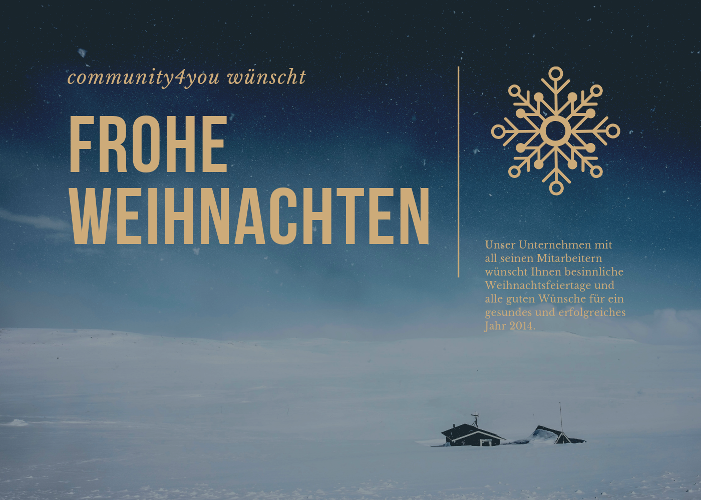 community4you wünscht Frohe Weihnachten und ein gutes Neues Jahr!